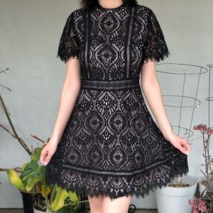 bb dakota black lace dress on the list modcloth frill goth edgy witchy